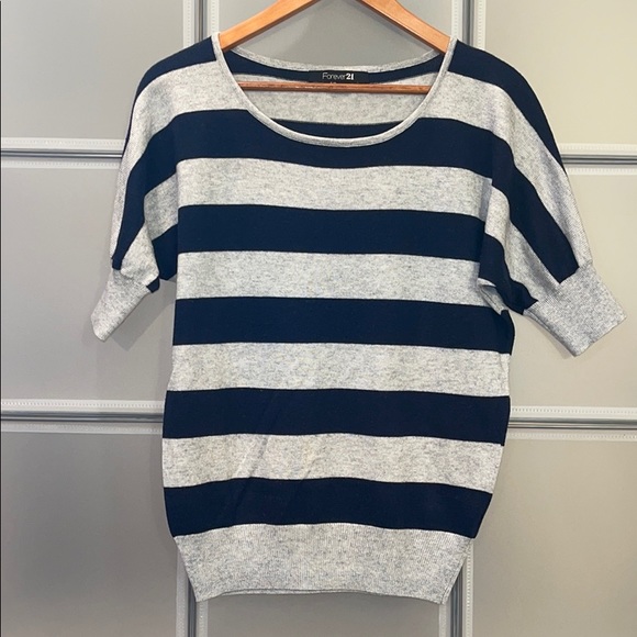 Short Sleeve Striped Sweater - Picture 1 of 9